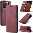 For Xiaomi Redmi Note 13 Pro 5G CaseMe 013 Multifunctional Horizontal Flip Leather Phone Case(Wine Red) - 1