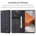 For Xiaomi Redmi Note 13 Pro+ CaseMe 013 Multifunctional Horizontal Flip Leather Phone Case(Black) - 2