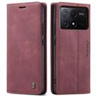 For Xiaomi Poco X6 Pro CaseMe 013 Multifunctional Horizontal Flip Leather Phone Case(Wine Red) - 2