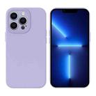 For iPhone 13 Pro Liquid Silicone MagSafe Precision Hole Phone Case(Light Purple) - 1