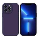 For iPhone 13 Pro Liquid Silicone MagSafe Precision Hole Phone Case(Dark Purple) - 1