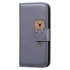 For Samsung Galaxy A24 Cartoon Buckle Horizontal Flip Leather Phone Case(Grey) - 2
