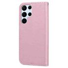 For Samsung Galaxy S21 Ultra 5G Cartoon Buckle Horizontal Flip Leather Phone Case(Pink) - 3