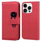 For iPhone 11 Pro Cartoon Buckle Horizontal Flip Leather Phone Case(Red) - 1
