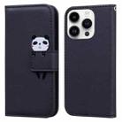 For iPhone 11 Pro Max Cartoon Buckle Horizontal Flip Leather Phone Case(Black) - 1