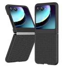 For Motorola Razr 40 Ultra Ultra-thin Carbon Fiber Texture Printing Phone Case(Black) - 1