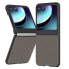 For Motorola Razr 40 Ultra Ultra-thin Carbon Fiber Texture Printing Phone Case(Gold) - 1