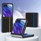 For Motorola Razr 50 Ultra Ultra-thin Carbon Fiber Texture Printing Phone Case(Black Blue) - 2