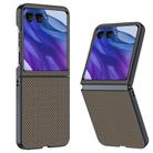 For Motorola Razr 60 Ultra Ultra-thin Carbon Fiber Texture Printing Phone Case(Gold) - 1