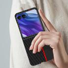 For Motorola Razr 60 Ultra Ultra-thin Carbon Fiber Texture Printing Phone Case(Gold) - 3