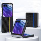 For Motorola Razr 60 Ultra Ultra-thin Carbon Fiber Texture Printing Phone Case(Black Blue) - 2