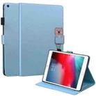 For iPad mini 5 / 4 / 3 / 2 / 1 Cartoon Buckle Leather Smart Tablet Case(Blue) - 1