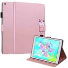 For iPad Air / Air 2 / 9.7 2017 / 2018 Cartoon Buckle Leather Smart Tablet Case(Rose Gold) - 1