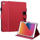 For iPad 10.2 2021 / 2020 Cartoon Buckle Leather Smart Tablet Case(Red) - 1