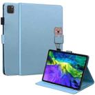For iPad Pro 11 2022 / 2021 / 2020 Cartoon Buckle Leather Smart Tablet Case(Blue) - 1