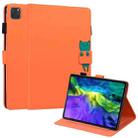 For iPad Pro 11 2022 / 2021 / 2020 Cartoon Buckle Leather Smart Tablet Case(Orange) - 1