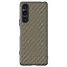 For Sony Xperia 1 V Ultra-thin Carbon Fiber Texture Printing Phone Case(Gold) - 1