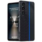 For Sony Xperia 1 VII Ultra-thin Carbon Fiber Texture Printing Phone Case(Black Blue) - 1