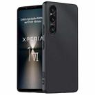 For Sony Xperia 1 VI Ultra-thin Plain Skin Leather Phone Case(Black) - 1