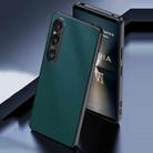 For Sony Xperia 1 VI Ultra-thin Plain Skin Leather Phone Case(Green) - 2