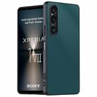 For Sony Xperia 1 VII Ultra-thin Plain Skin Leather Phone Case(Green) - 1