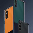 For Sony Xperia 1 VII Ultra-thin Plain Skin Leather Phone Case(Orange) - 2