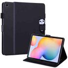 For Samsung Galaxy Tab S6 Lite Cartoon Buckle Leather Tablet Case(Black) - 1