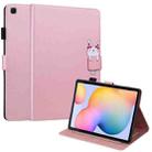 For Samsung Galaxy Tab S6 Lite Cartoon Buckle Leather Tablet Case(Rose Gold) - 1