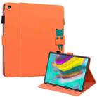 For Samsung Galaxy Tab S5e 10.5 T720 Cartoon Buckle Leather Tablet Case(Orange) - 1