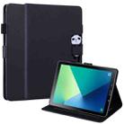 For Samsung Galaxy Tab A 10.1 T580 Cartoon Buckle Leather Tablet Case(Black) - 1