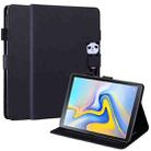 For Samsung Galaxy Tab A 10.5 T590 Cartoon Buckle Leather Tablet Case(Black) - 1