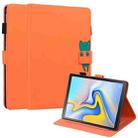 For Samsung Galaxy Tab A 10.5 T590 Cartoon Buckle Leather Tablet Case(Orange) - 1