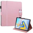 For Samsung Galaxy Tab A 10.5 T590 Cartoon Buckle Leather Tablet Case(Rose Gold) - 1