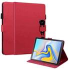 For Samsung Galaxy Tab A 10.5 T590 Cartoon Buckle Leather Tablet Case(Red) - 1