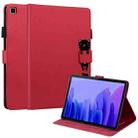 For Samsung Galaxy Tab A7 10.4 T500 Cartoon Buckle Leather Tablet Case(Red) - 1