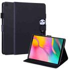 For Samsung Galaxy Tab A 10.1 T510 Cartoon Buckle Leather Tablet Case(Black) - 1