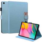 For Samsung Galaxy Tab A 10.1 T510 Cartoon Buckle Leather Tablet Case(Blue) - 1