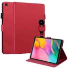 For Samsung Galaxy Tab A 10.1 T510 Cartoon Buckle Leather Tablet Case(Red) - 1