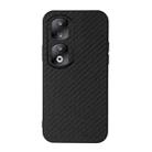 For Honor 90 Pro Carbon Fiber Texture Shockproof Phone Case(Black) - 1