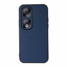 For Honor 90 Pro Carbon Fiber Texture Shockproof Phone Case(Blue) - 1