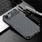 For iPhone SE 2024 Carbon Fiber Texture Shockproof TPU Phone Case(Black) - 1