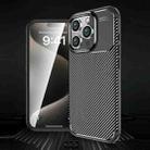 For iPhone 16 Pro Max Carbon Fiber Texture Shockproof TPU Phone Case(Black) - 2