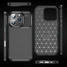 For iPhone 16 Pro Max Carbon Fiber Texture Shockproof TPU Phone Case(Black) - 3