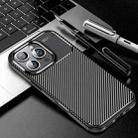 For iPhone 16 Pro Carbon Fiber Texture Shockproof TPU Phone Case(Black) - 1