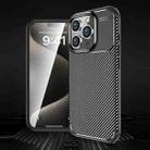 For iPhone 16 Pro Carbon Fiber Texture Shockproof TPU Phone Case(Black) - 2