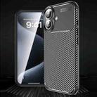 For iPhone 16 Plus Carbon Fiber Texture Shockproof TPU Phone Case(Black) - 2