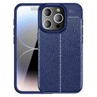 For iPhone 15 Pro Max Litchi Texture Shockproof TPU Phone Case(Blue) - 1