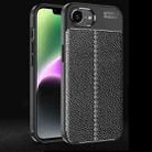 For iPhone SE 2024 Litchi Texture Shockproof TPU Phone Case(Black) - 1