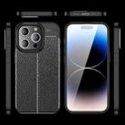 For iPhone 16 Pro Max Litchi Texture Shockproof TPU Phone Case(Black) - 2