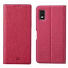 For Sharp Aquos Wish 3 ViLi DMX Series Shockproof TPU + PU Leather Magnetic Attraction Horizontal Flip Case(Rose Red) - 1